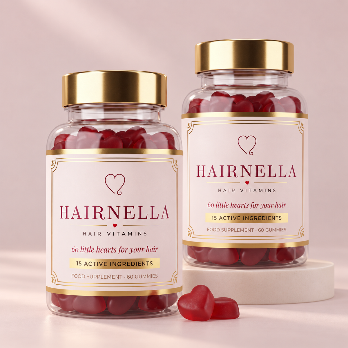 Hairnella – dvě lahvičky, 120 bonbonů
