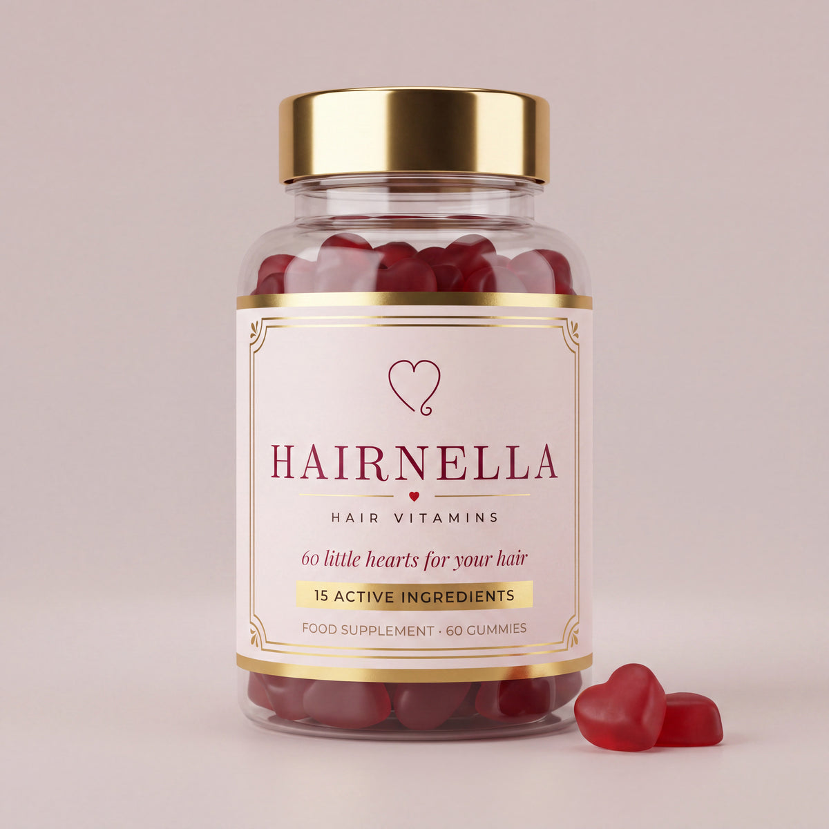 Hairnella – jedna lahvička, 60 bonbonů